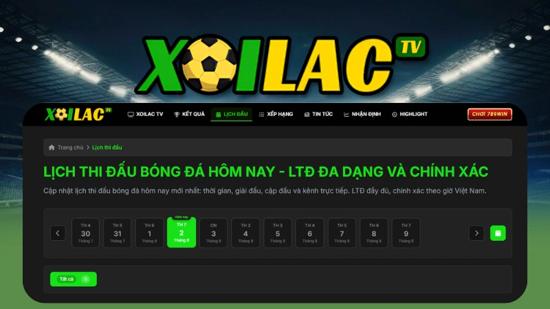 Xoilac TV xem lịch thi đấu và trực tiếp bóng đá hôm nay tiện lợi